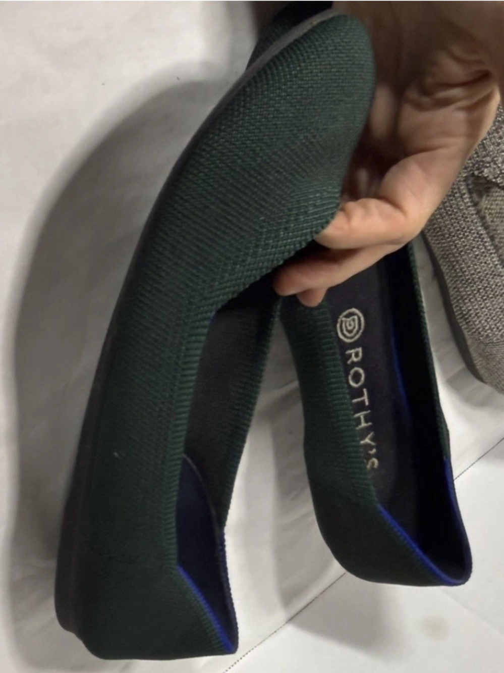 Rothy’s dark green ballet flats 9 - Picture 3 of 6